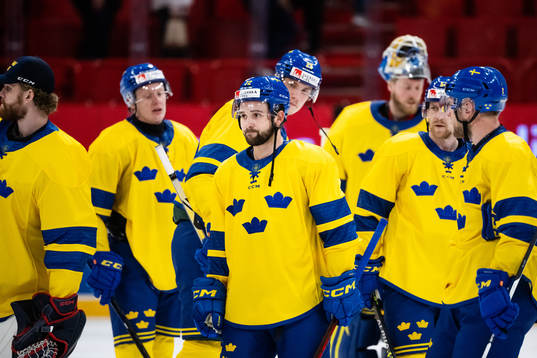 Emil Bemström of Sweden looks dejected