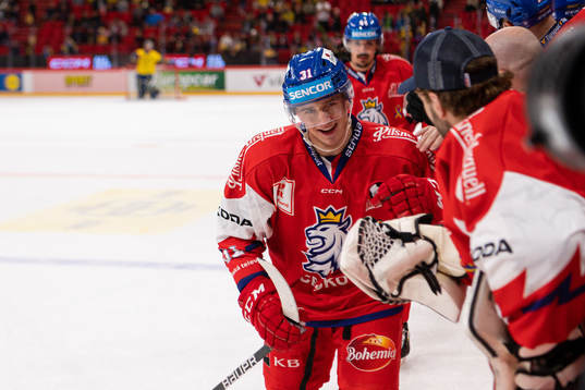 Jakub Vrana of Czech Republic celebrates the 0-2 goal