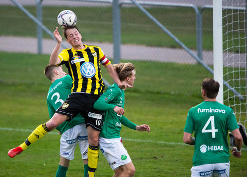 IFK Hässleholms Robin Strömberg i matchen i div. 2 Södra