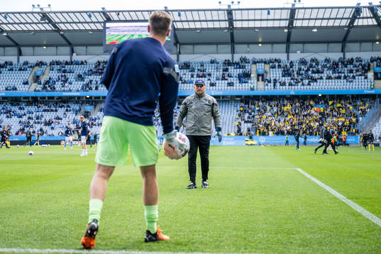 Malmö FFs målvakt Johan Dahlin och målvaktstränare