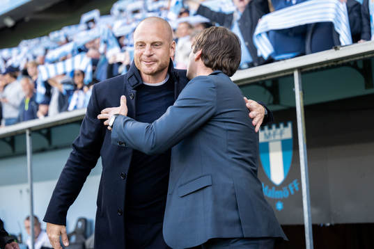 Mjällbys tränare Andreas Brännström och Malmö FFs