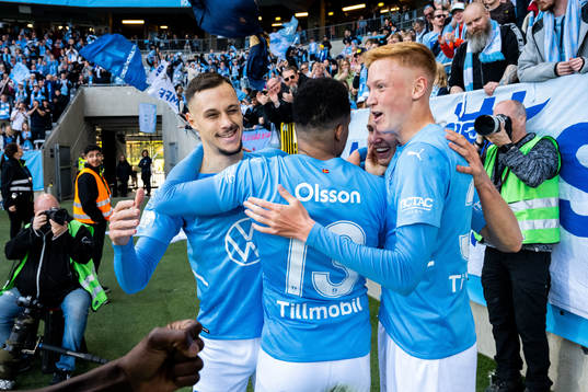 Malmö FFs Veljko Birmancevic jublar