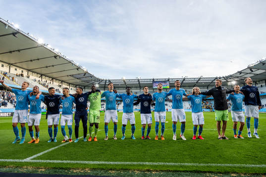 Malmö FFs spelare jublar