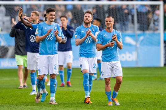 Malmö FFs Dennis Hadzikadunic, Lasse Nielsen och Eric