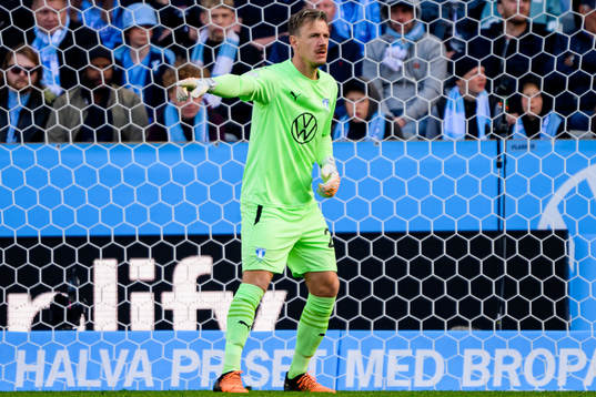 Malmö FFs målvakt Johan Dahlin