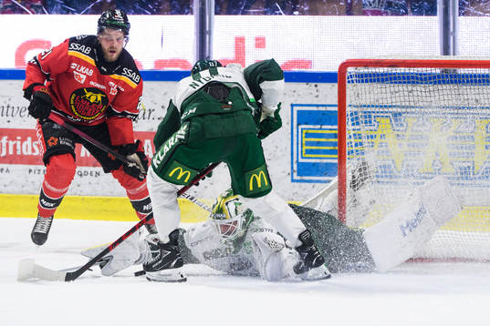 Färjestads målvakt Dominik Furch