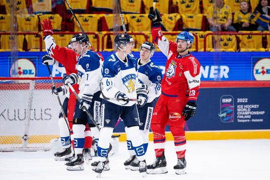 Jiri Smejkal of Czech Republic celebrates the 0-2 goal