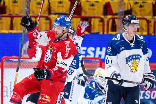 Jiri Smejkal of Czech Republic celebrates the 0-2 goal