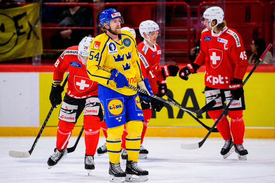 Anton Lindholm of Sweden looks dejected