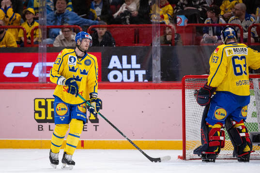 Oliver Ekman-Larsson and goalkeeper Marcus Högberg of