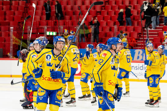 Joakim Nordström and Christian Folin of Sweden celebrate
