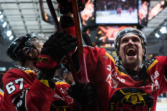 Luleås Sami Lepistö jublar