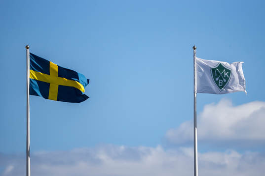 Svensk och IK Brage flagga