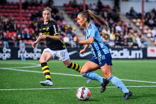 s Jenny Danielsson och Djurgårdens Tilde Lindwall