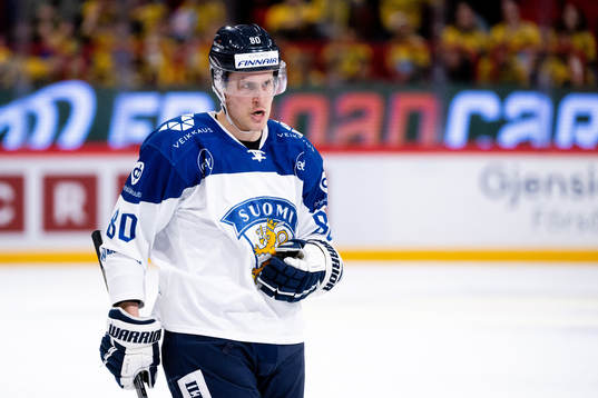 Saku Maenalanen of Finland looks dejected