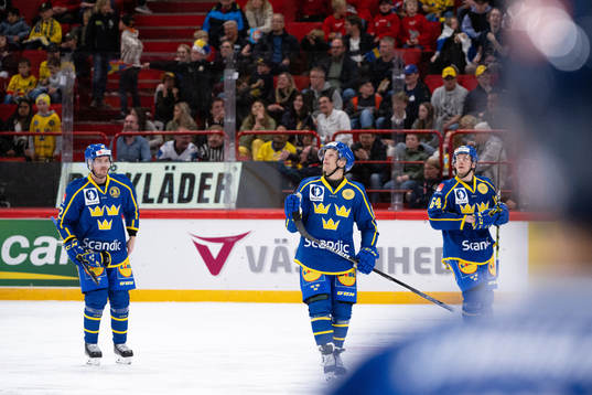 Joel Kellman, Max Friberg and Jonathan Pudas of Sweden