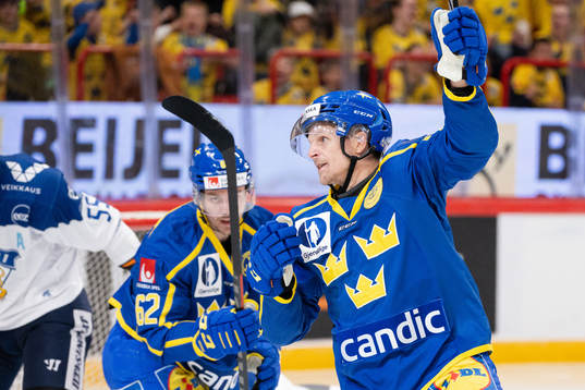 Max Friberg of Sweden celebrates the 1-0 goal