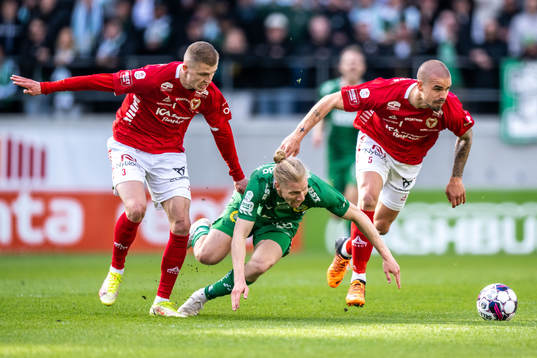 Kalmars Davíd Kristján Ólafsson och Douglas Bergqvist