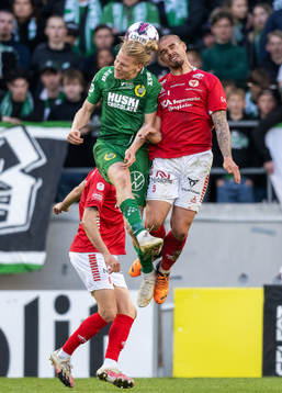 Hammarbys Gustav Ludwigson och Kalmars Douglas Bergqvist