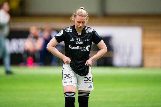 Selma Sol Magnusdottir of Rosenborg looks dejected