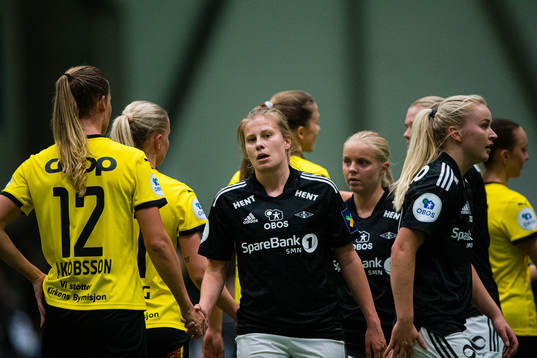 Cesilie Andreassen of Rosenborg looks dejected