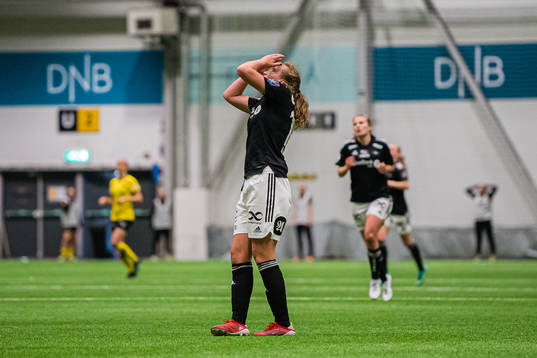 Sara Kanutte Sørensen Fornes of Rosenborg reacts