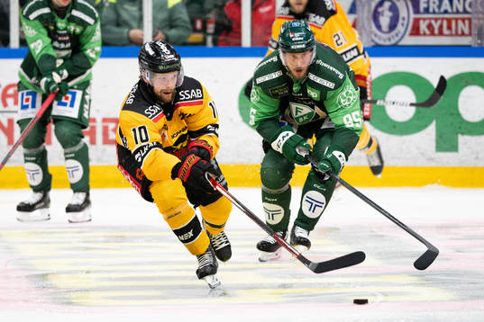 Luleås Einar Emanuelsson och Färjestads Jacob de la Rose