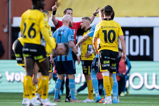 Djurgårdens Magnus Eriksson och Elfsborgs Rasmus Alm