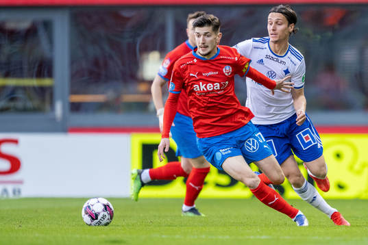 Helsingborgs Armin Gigovic och IFK Norrköpings Jonathan