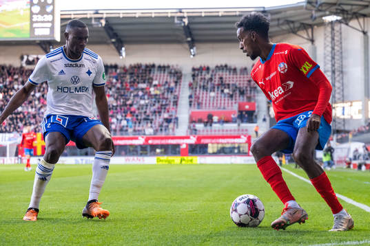 IFK Norrköpings Emanuel Chabo och Helsingborgs Taha Ali