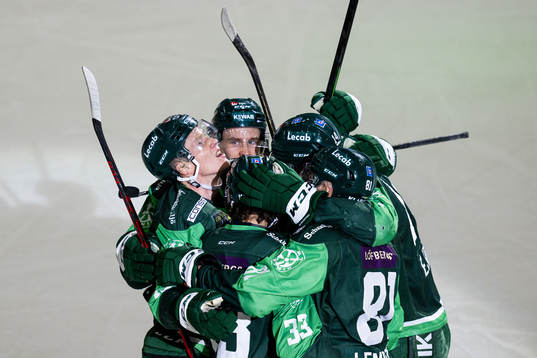 Färjestads Gustav Rydahl, Joakim Nygård och Theodor