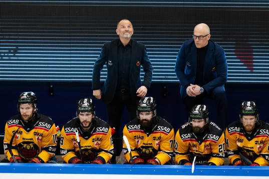 Luleås  tränare Thomas Berglund deppar