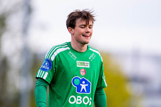 Goalkeeper Jonas Vatne Brauti of KFUM looks dejected