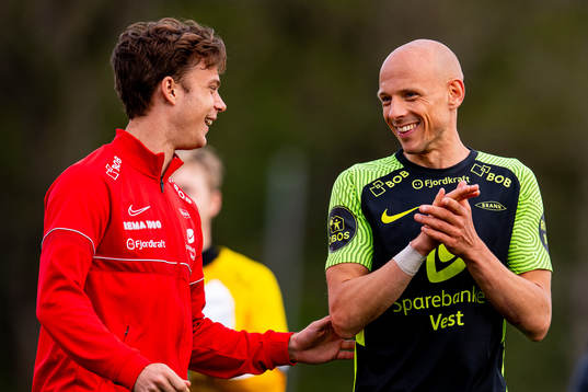 Felix Horn Myhre and Ruben Kristiansen of Brann