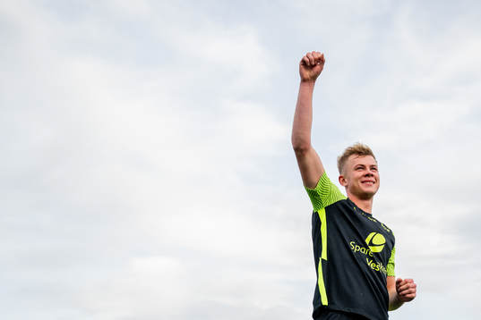 Aune Selland Heggebø of Brann celebrates