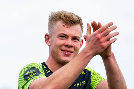 Aune Selland Heggebø of Brann celebrates