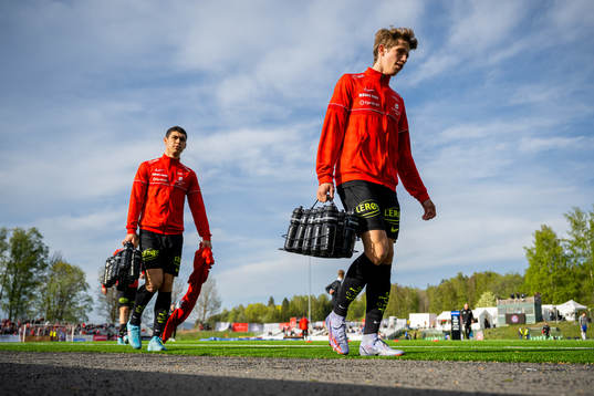 Isak Tomar Hjorteseth and Niklas Jensen Wassberg of Brann