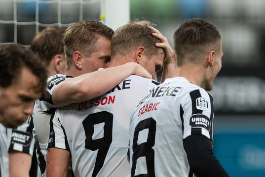 Landskronas Linus R Olsson jublar