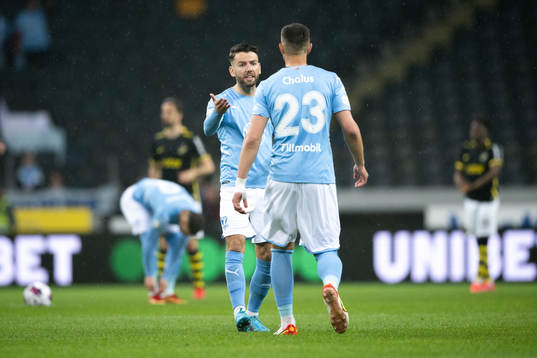 Malmö FFs Erdal Rakip och Matej Chalus