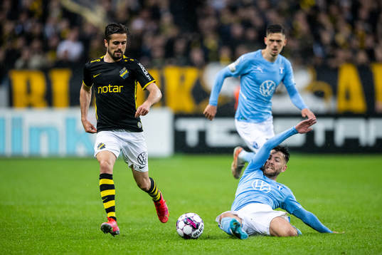 s Zachary Elbouzedi  och Malmö FFs Erdal Rakip
