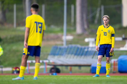 Sveriges Alexandru Ghita och Lucas Bergvall deppar
