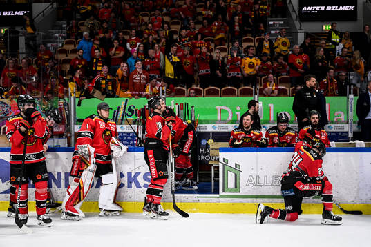 Luleås målvakt Jesper Wallstedt, Sami Lepistö och