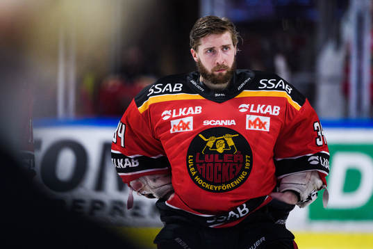 Luleås målvakt Joel Lassinantti deppar