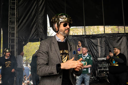 Färjestads Rickard Wallin jublar