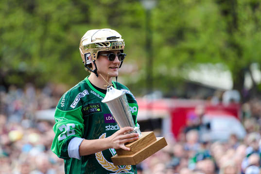 Färjestads Joel Nyström jublar