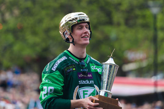 Färjestads Mattias Göransson jublar