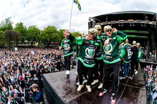 Färjestads Joakim Nygård, Victor Ejdsell och Adam Ginning
