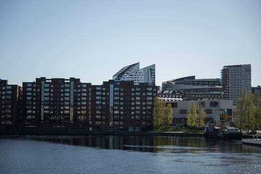 City view over Tampere and Nokia Arena