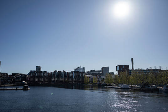 City view over Tampere and Nokia Arena