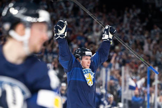 Jere Sallinen of Finland celebrates